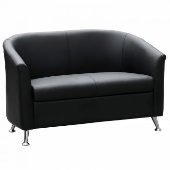 Black PU 2 seater