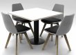 square meeting table and chairs