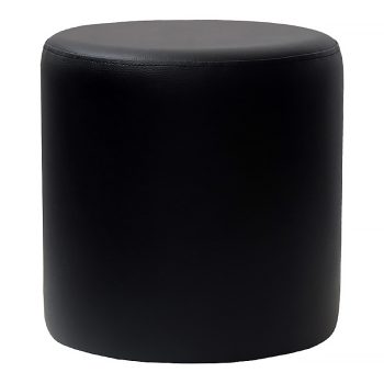 Round Black Ottoman