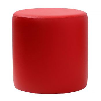 Round Red Ottoman