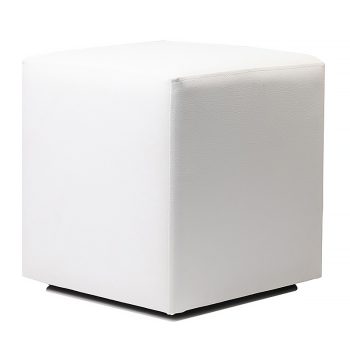 Square white ottoman