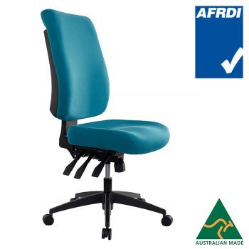 Tidal High Back Chair, Teal Fabric